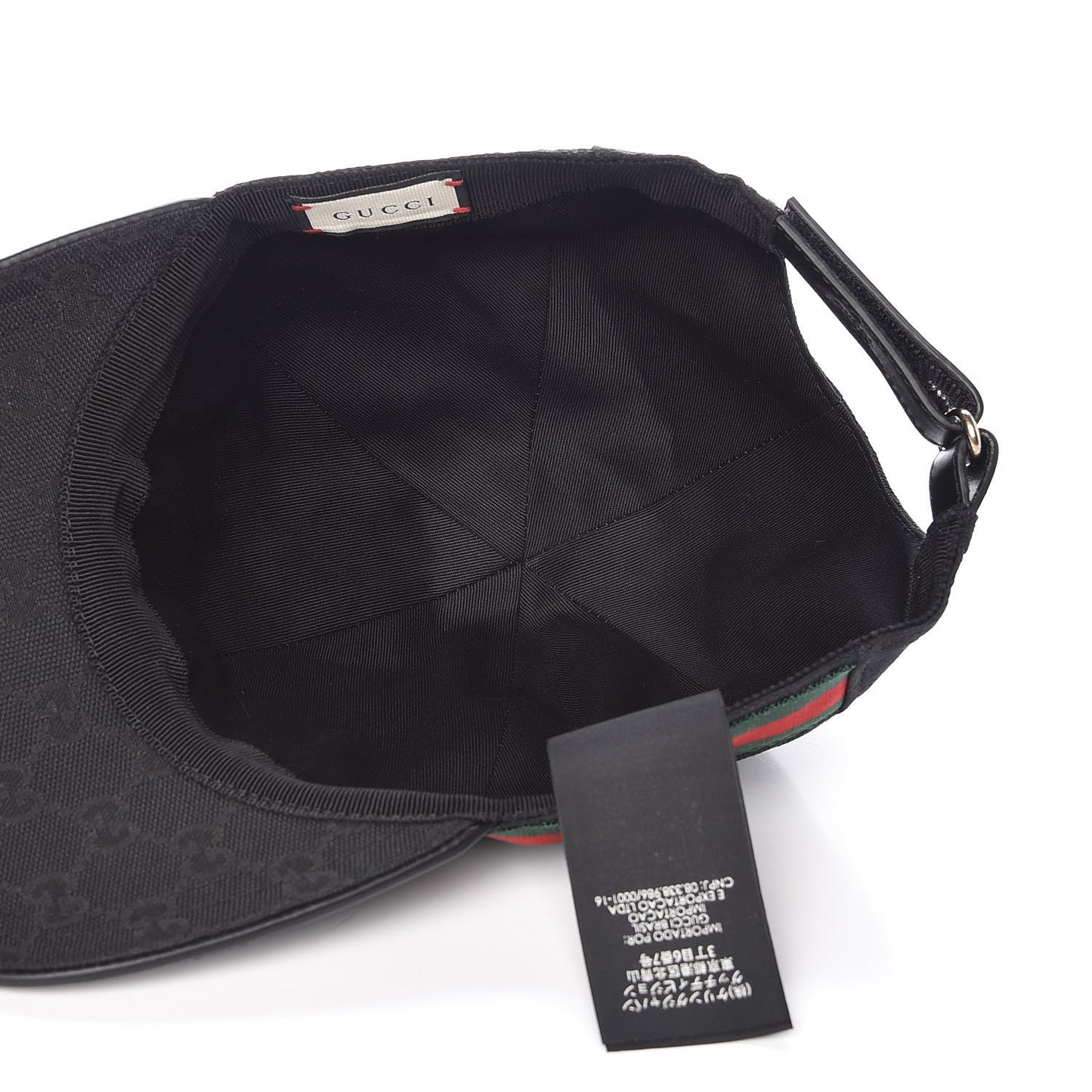 Monogram Web Baseball Hat M Black