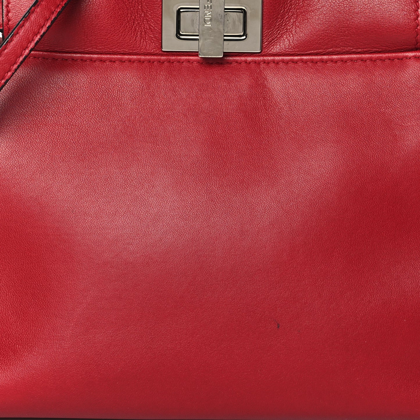Nappa Elaphe Monster Eyes Mini Peekaboo Iconic Satchel Ruby Bois de Rose Natural