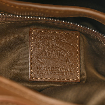 Burberry Bridle Calfskin House Check Sliced Beaton Tote Brown Ochre 7 of 17