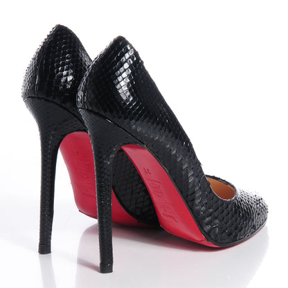 Christian Louboutin Python Clichy 120 Pumps 37 Black 4 of 6