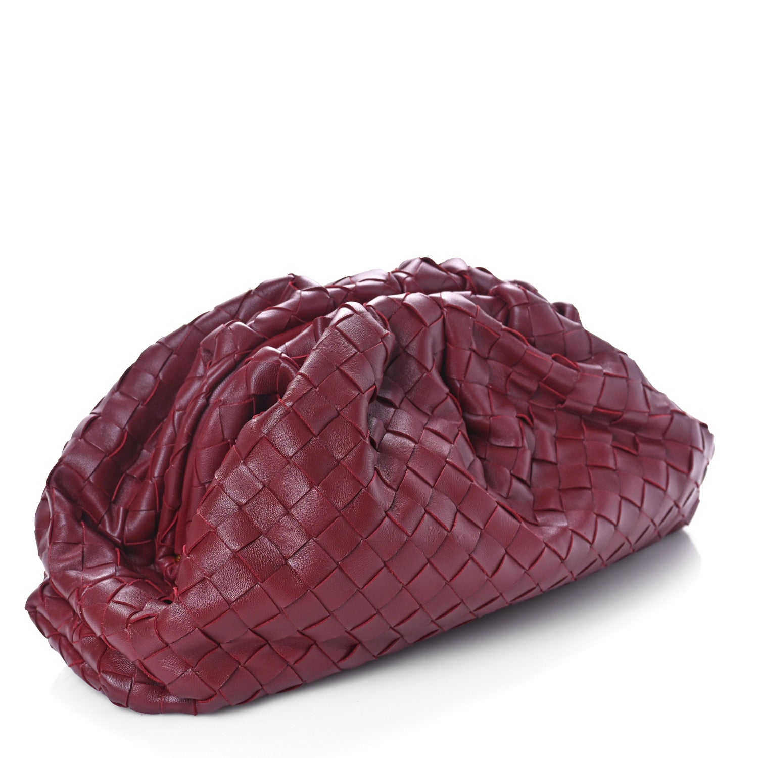 Bottega Veneta Nappa Maxi Intrecciato The Pouch Oversized Clutch Bordeaux 3 of 10