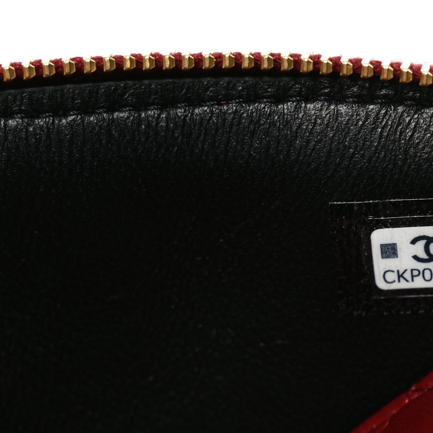 Chanel Lambskin Quilted Cosmetic Case Red 7 of 9