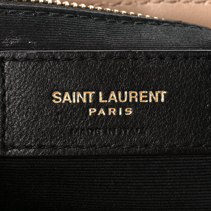 Saint Laurent Calfskin Y Quilted Monogram Medium Loulou Chain Satchel Dark Beige 7 of 11