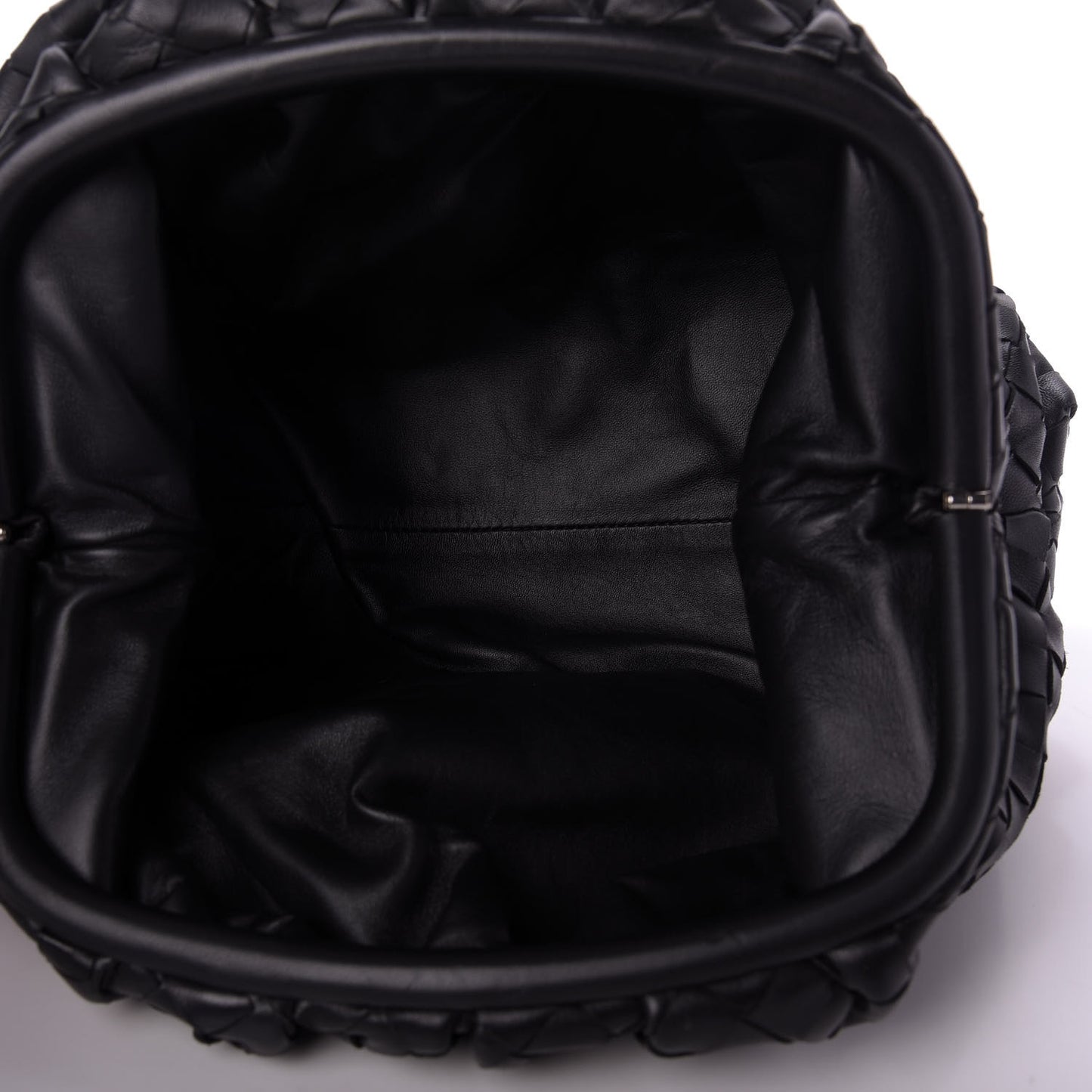 Nappa Maxi Intrecciato The Pouch Oversized Clutch Black