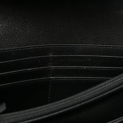 Chanel Caviar Quilted Long Boy Flap Wallet Black 10 of 14