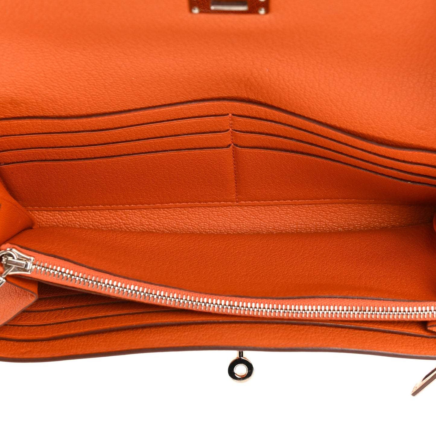 Chevre Mysore Kelly Longue Wallet Orange