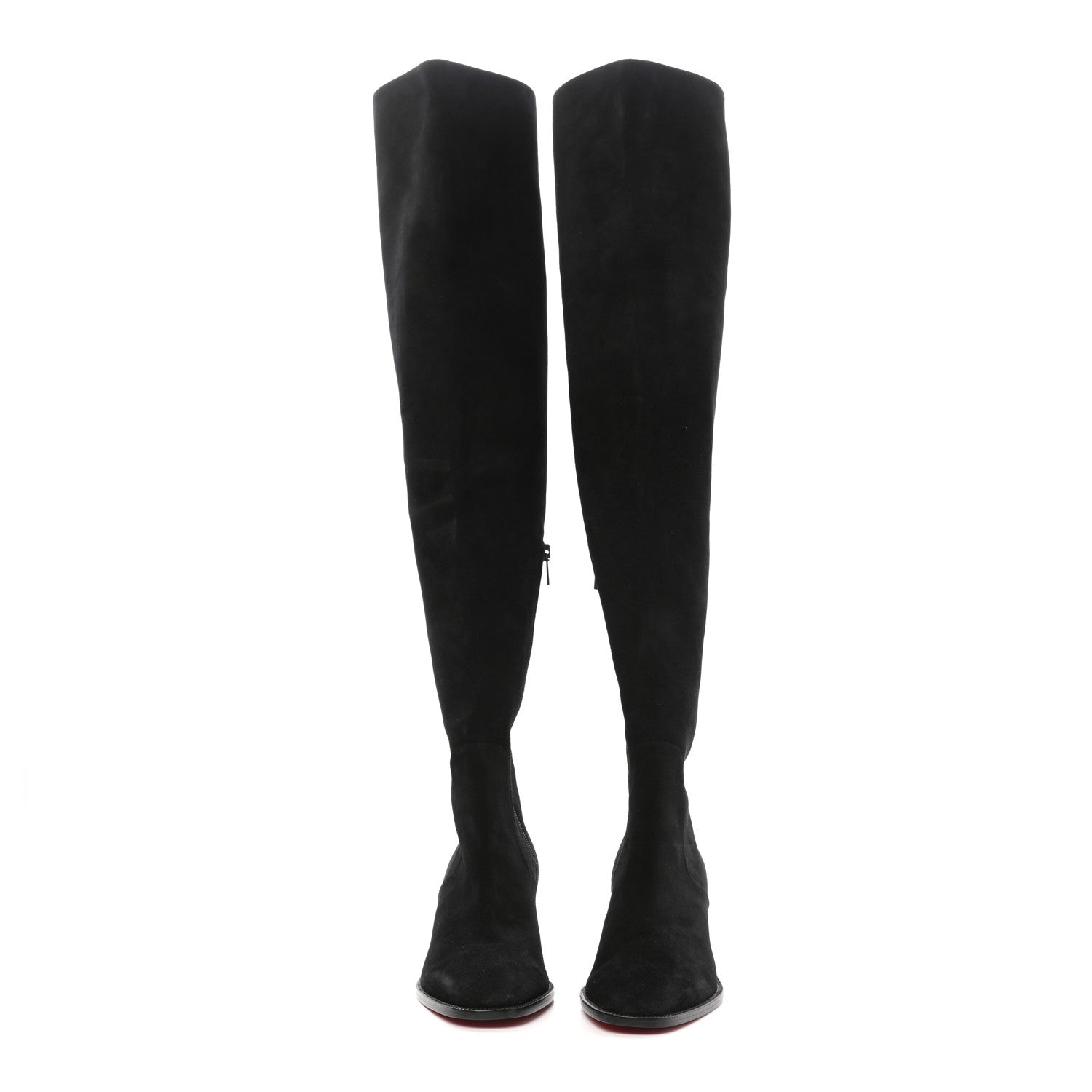 Christian Louboutin Suede Gazellou 55 Over The Knee Boots 39 Black 2 of 7