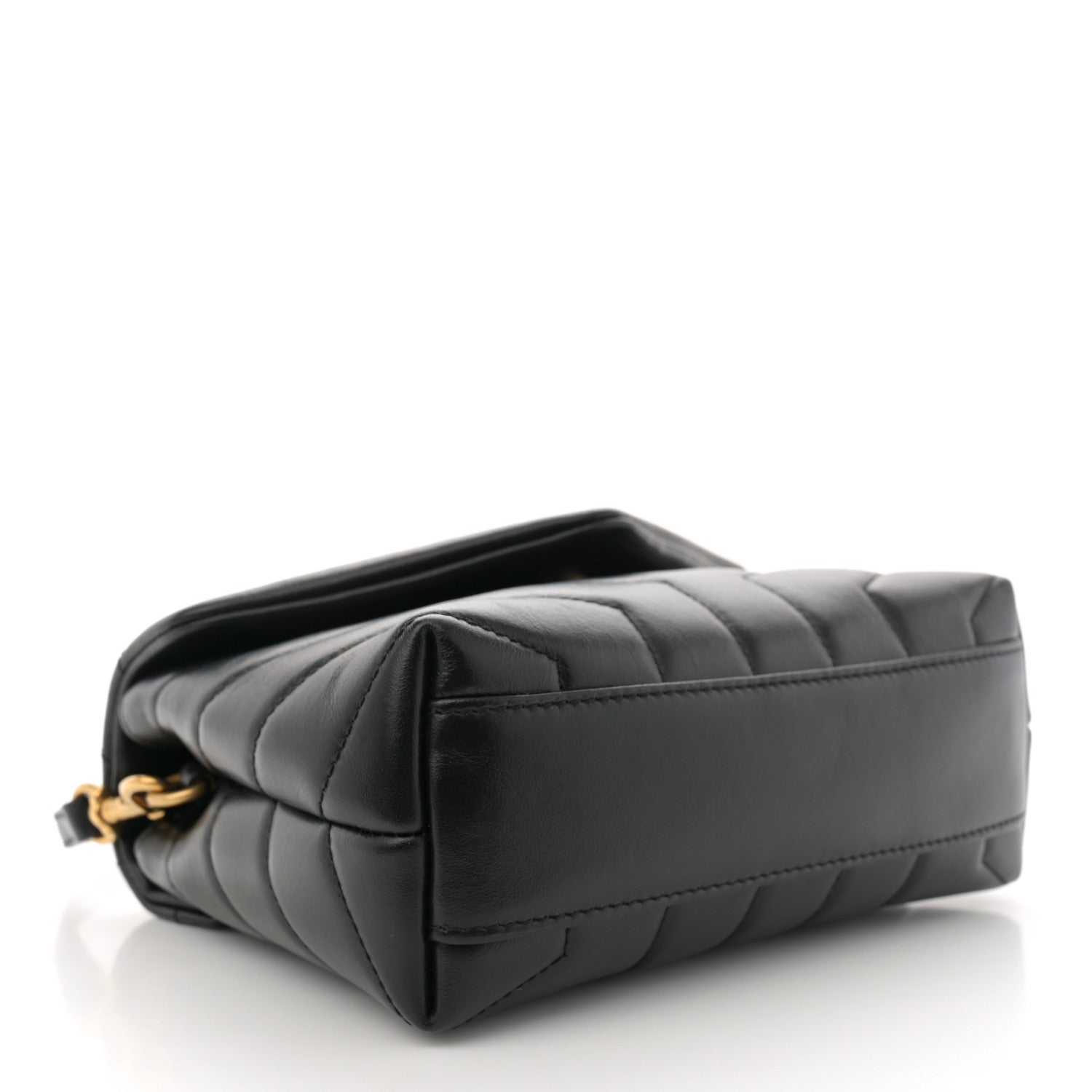 Saint Laurent Calfskin Y Quilted Monogram Toy Loulou Crossbody Bag Black 4 of 11