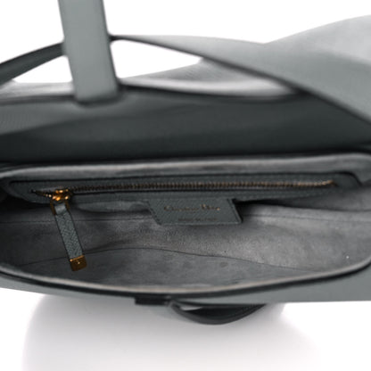 Christian Dior Grained Calfskin Saddle Bag Grey 5 of 11