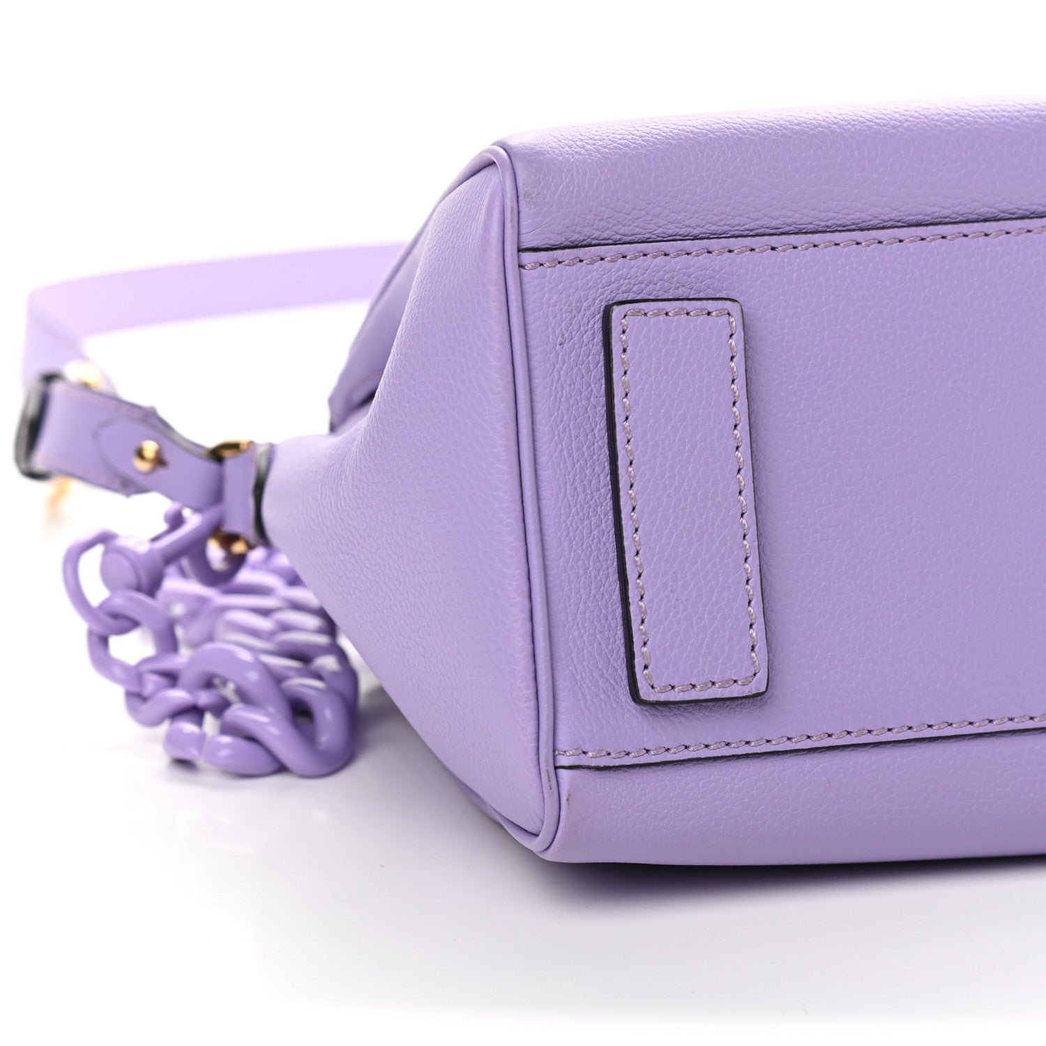 Versace Calfskin Medium La Medusa Top Handle Handbag Lilac 7 of 9