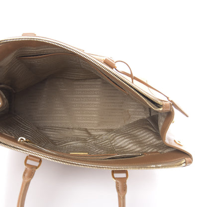 Prada Saffiano Large Galleria Double Zip Tote Caramel 6 of 23