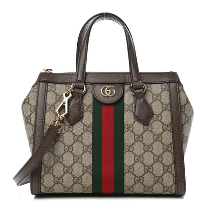 Gucci GG Supreme Monogram Small Ophidia Tote Bag Brown 1 of 10