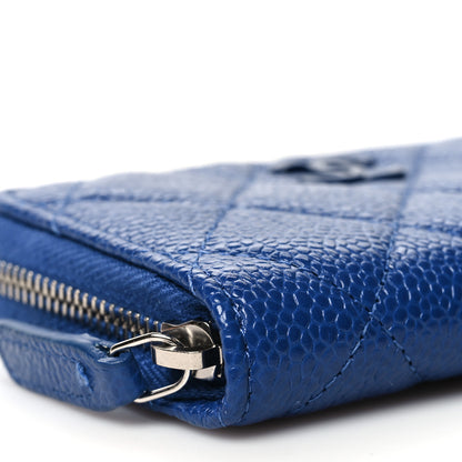 Chanel Caviar Quilted Incognito Zip Coin Purse Blue 9 of 11