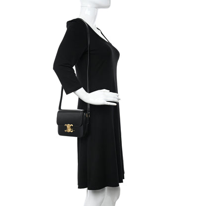 Celine Shiny Calfskin Teen Triomphe Black 2 of 15