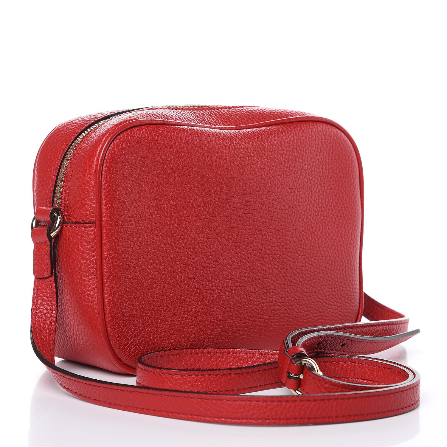 Gucci Pebbled Calfskin Small Soho Disco Bag Tabasco Red 3 of 9