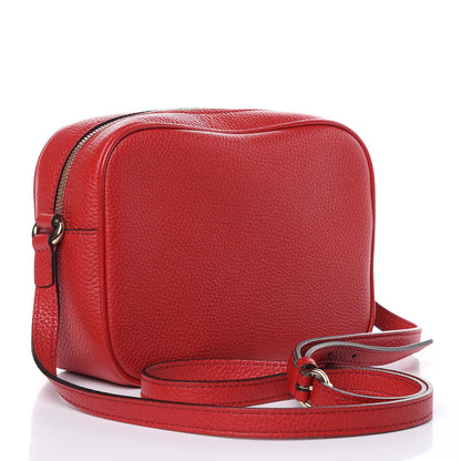 Gucci Pebbled Calfskin Small Soho Disco Bag Tabasco Red 3 of 9