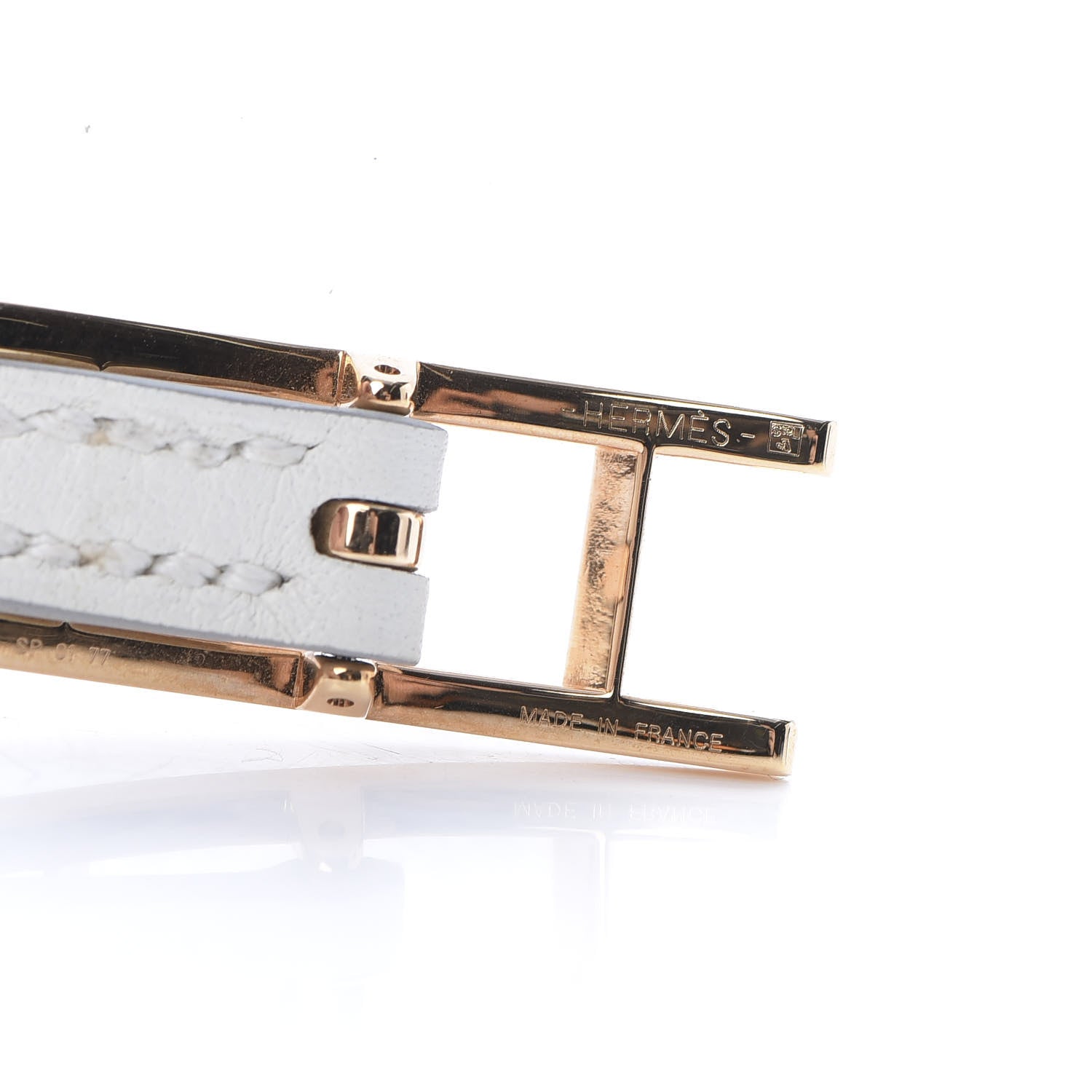 Hermes Swift Hapi 3 MM Triple Tour Bracelet T1 White Etoupe 4 of 5