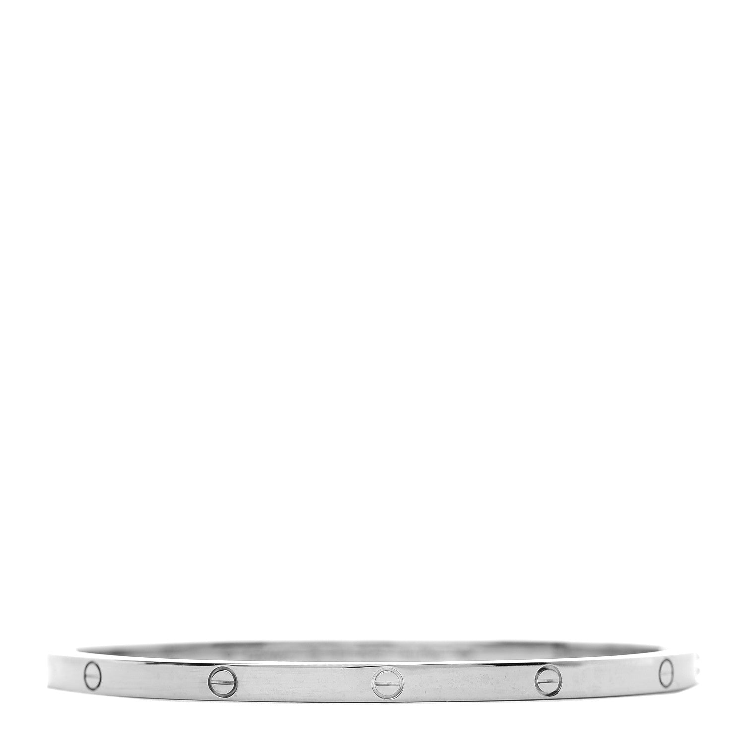 Cartier 18K White Gold Small LOVE Bracelet 18 1 of 4