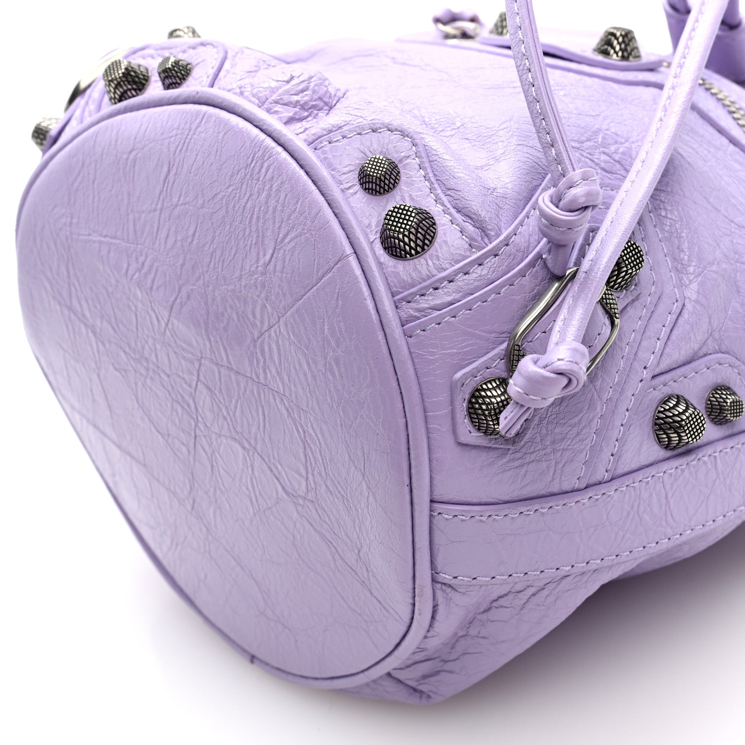 BALENCIAGAバッグ Balenciaga Agneau Arena Le Cagole Bucket Bag XS Lilac 1698798