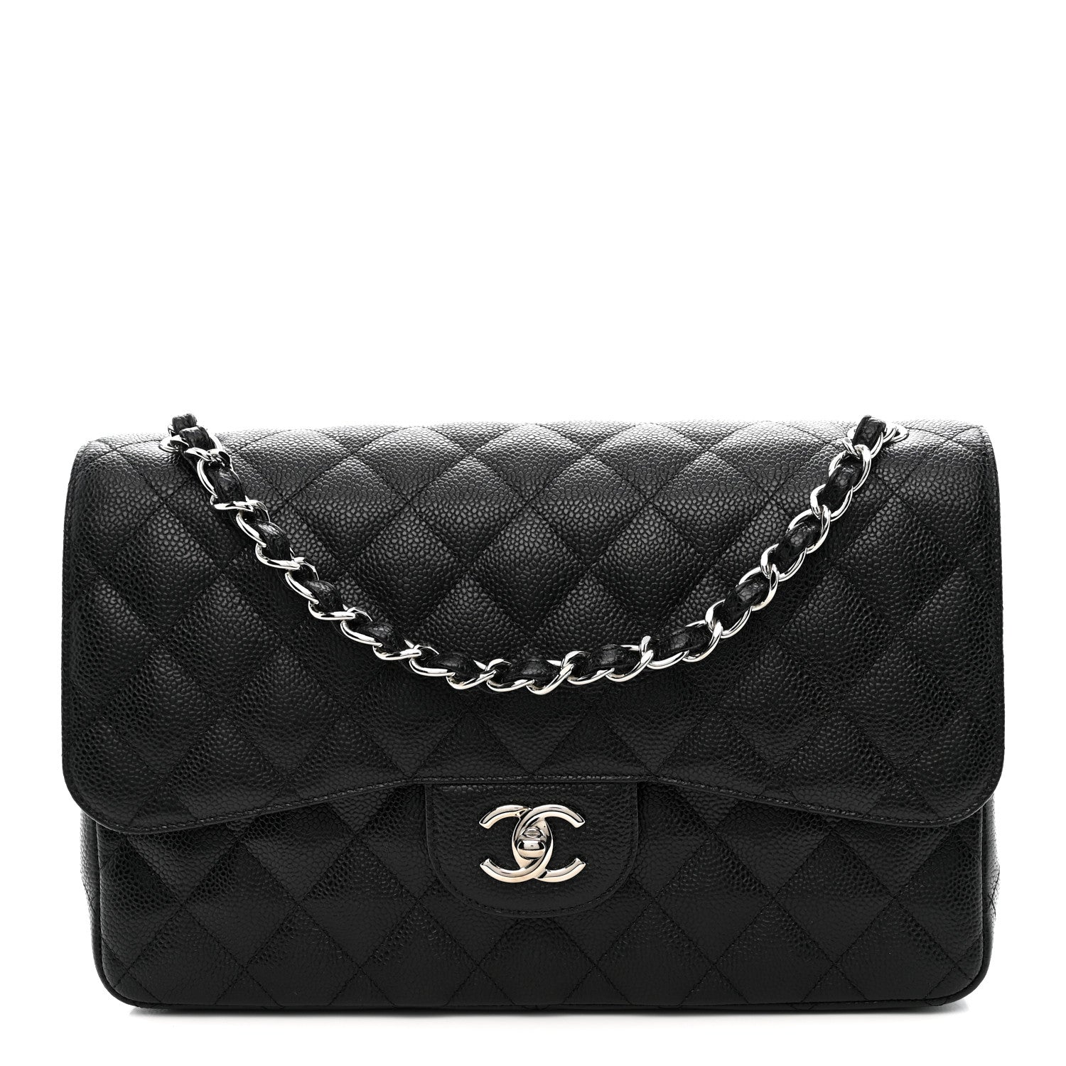 Chanel Caviar Quilted Jumbo Double Flap Black 1 of 10