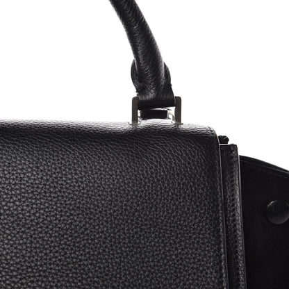 Celine Drummed Calfskin Suede Medium Trapeze Black 7 of 9