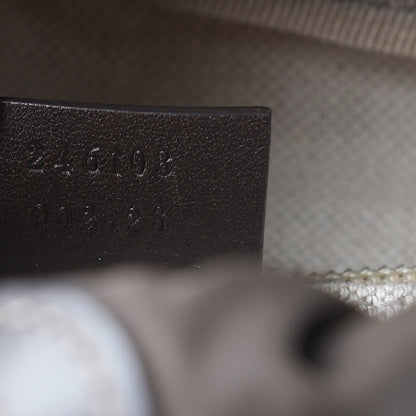 Gucci GG Supreme Monogram Medium Single Buckle Rucksack Backpack Beige Ebony Brown 7 of 8
