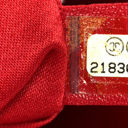 Chanel Lambskin Quilted CC Crossing Shopping Tote Red 7 of 11