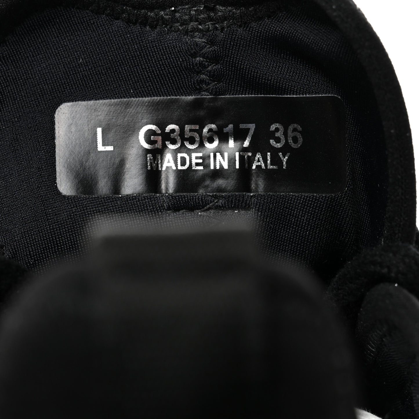 Velvet Calfskin Mixed Fibers CC Sneakers 36 Black