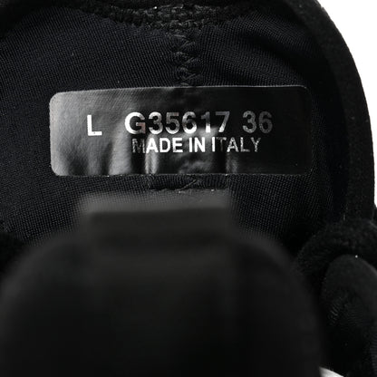 Chanel Velvet Calfskin Mixed Fibers CC Sneakers 36 Black 6 of 9