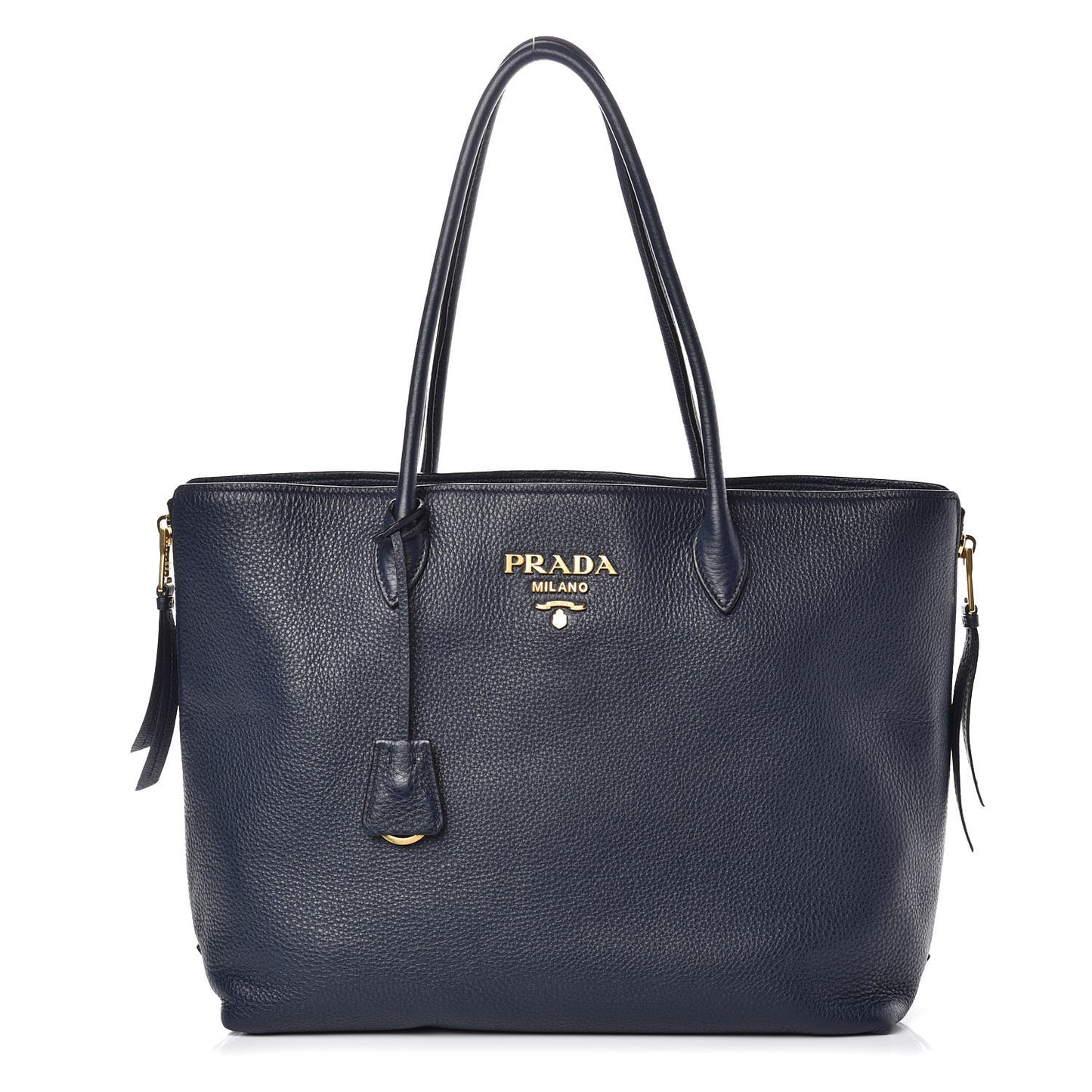 Vitello Daino Side Zip Tote Baltico