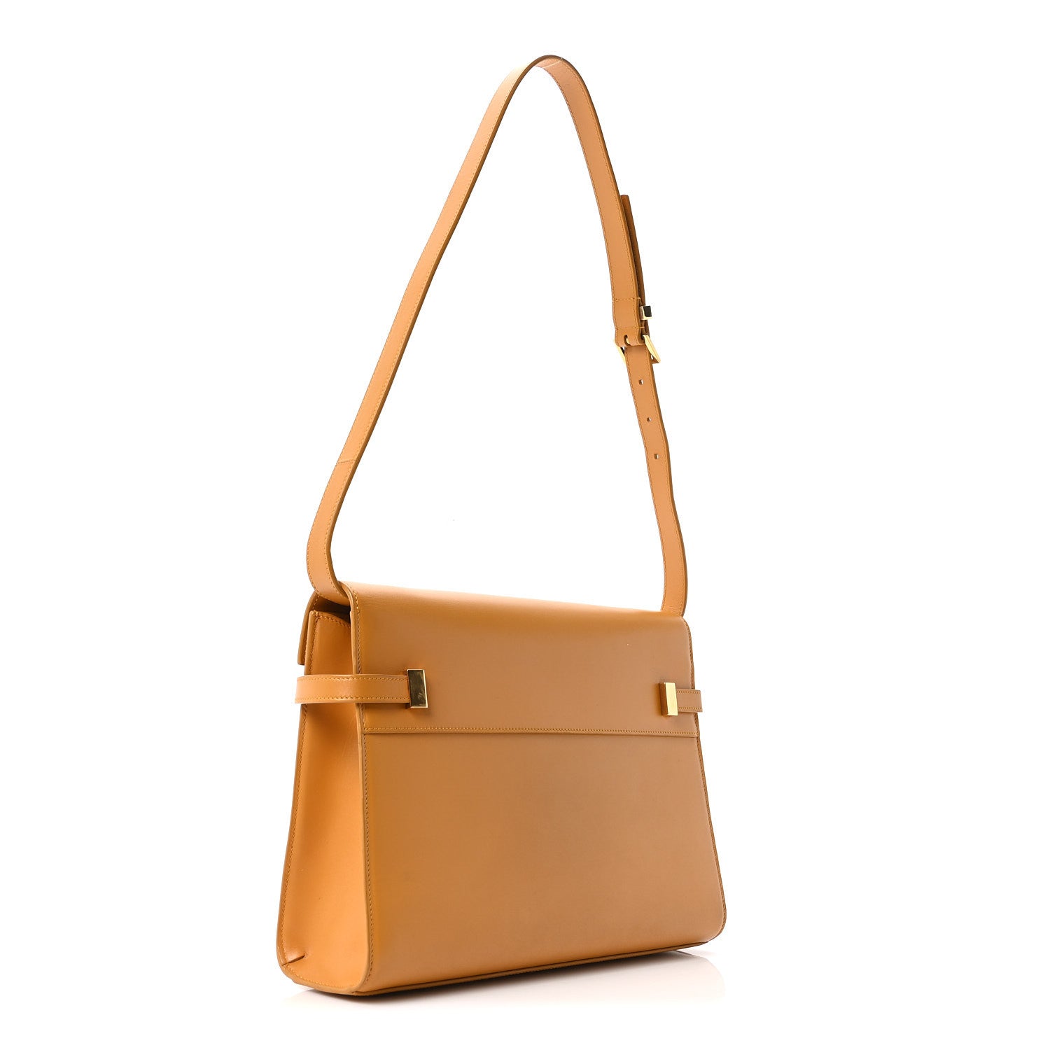 Saint Laurent Smooth Calfskin Manhattan Baguette Tangerine 3 of 10