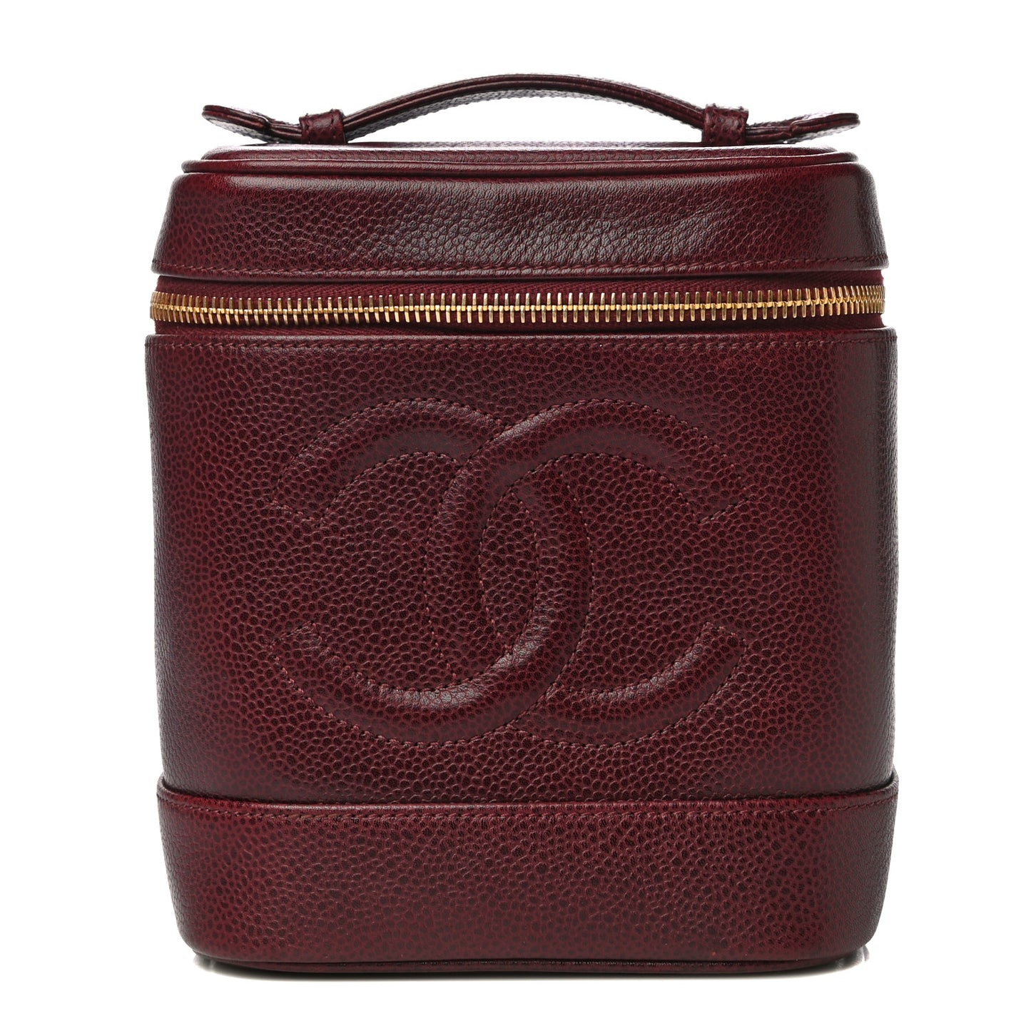 Caviar Vanity Cosmetic Case Burgundy