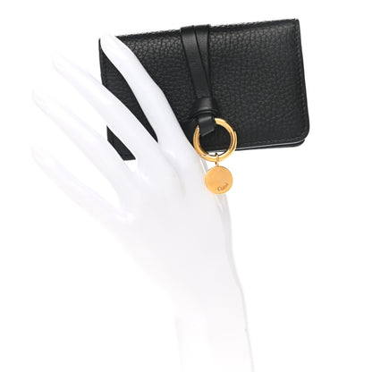 Chloe Calfskin Alphabet Card Holder Black 2 of 8