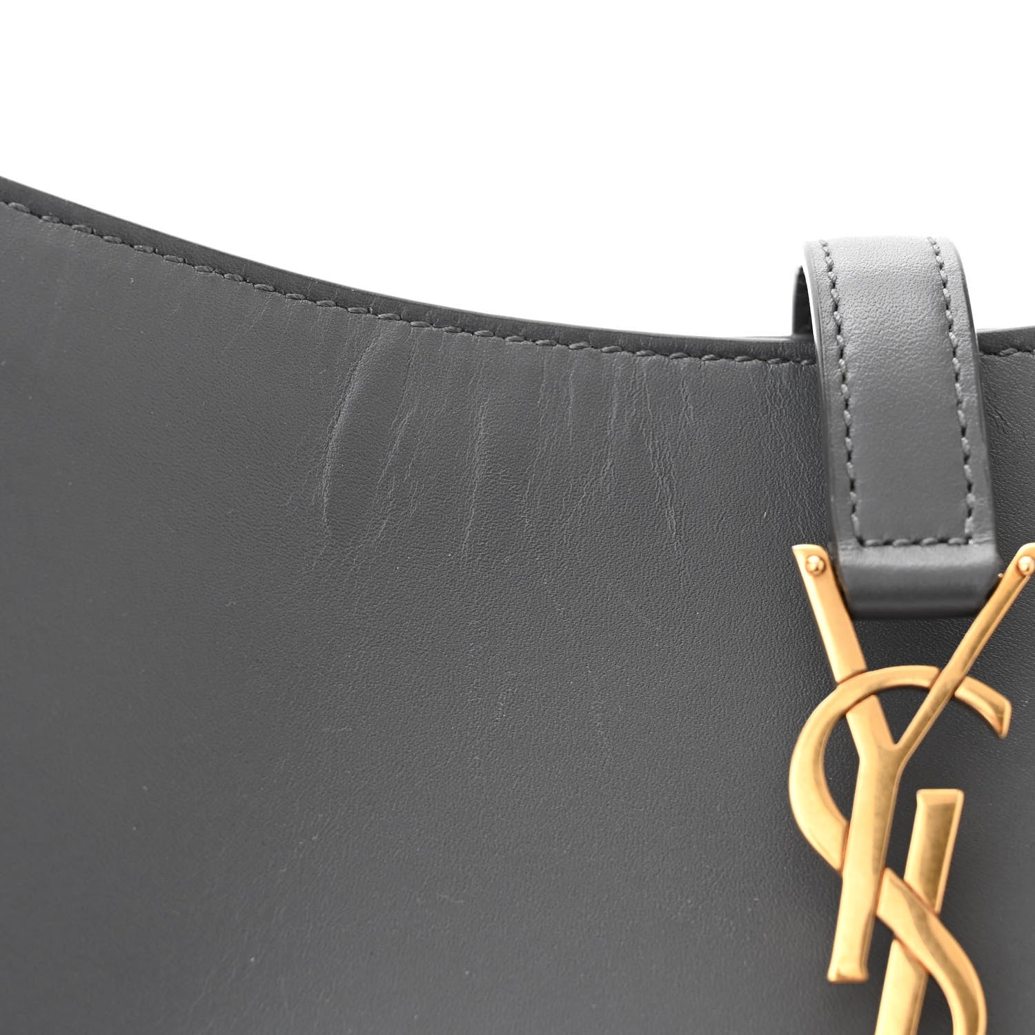 Saint Laurent Smooth Calfskin Le 5 A 7 Hobo Storm 12 of 15