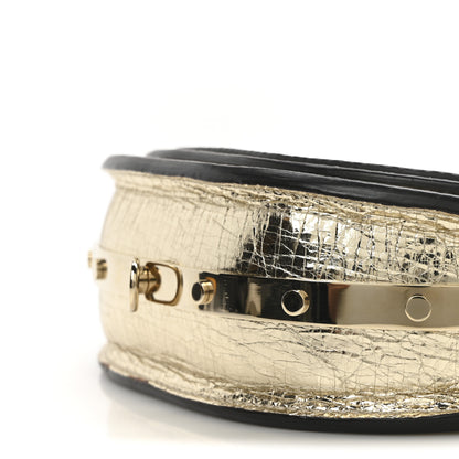 Chloe Metallic Calfskin Small Nile Bracelet Minaudiere Bag Gold 10 of 10