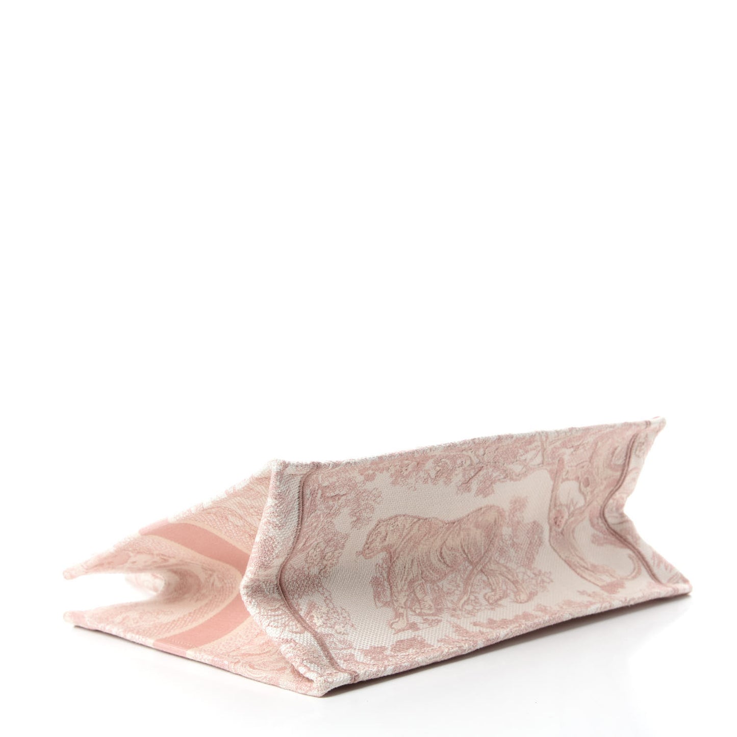 Canvas Embroidered Medium Dioriviera Toile De Jouy Book Tote Rose