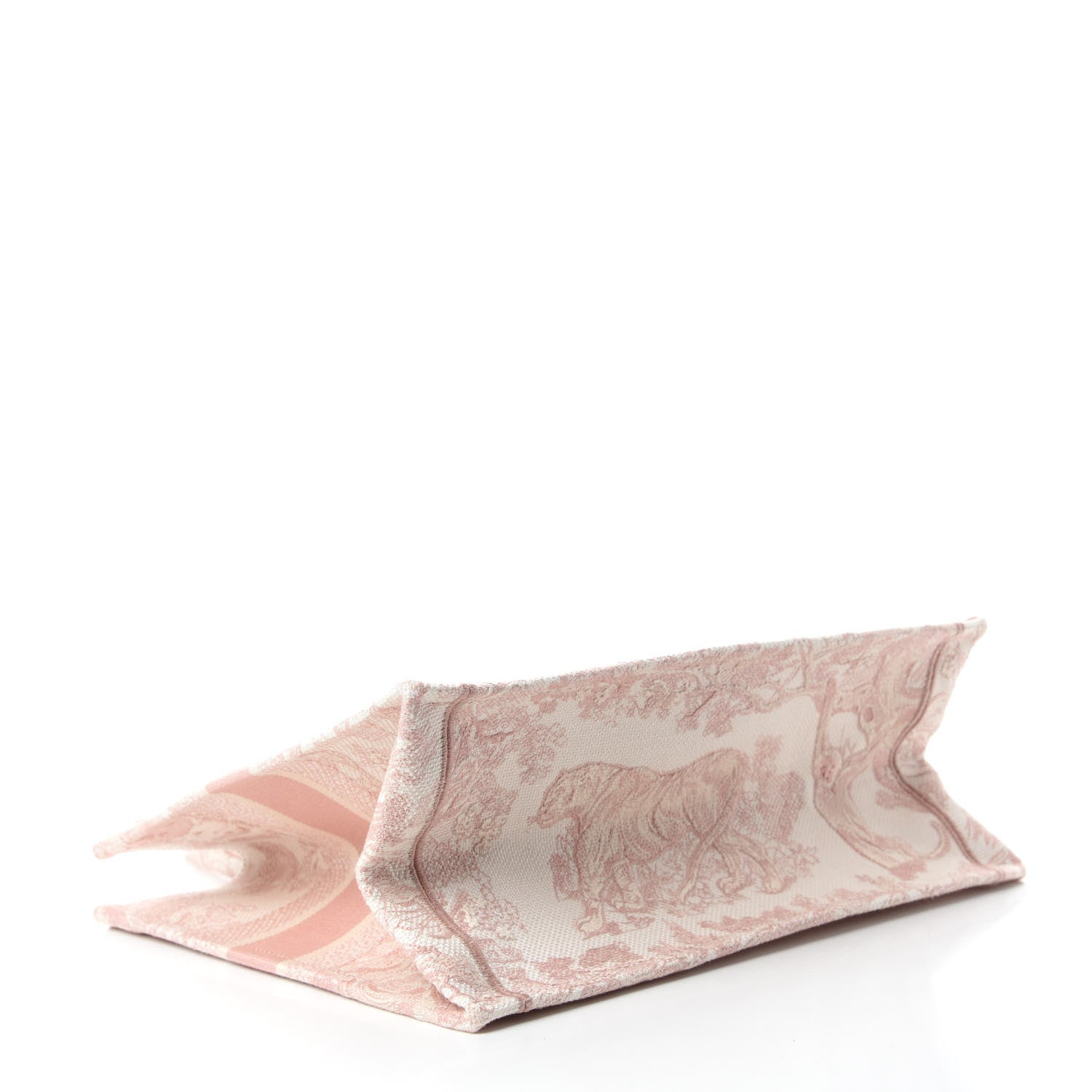 Christian Dior Canvas Embroidered Medium Dioriviera Toile De Jouy Book Tote Rose 4 of 10