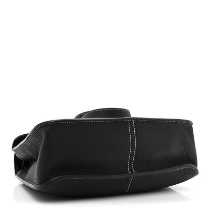 Hermes Taurillon Clemence Halzan 31 GM Black 4 of 8