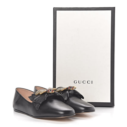 Gucci Calfskin Bow Ballet Flats 38 Black 12 of 12