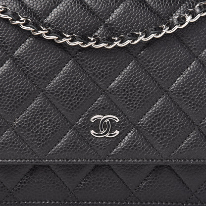 Chanel Caviar Quilted Wallet On Chain WOC Black 10 of 12