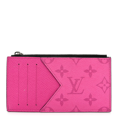 Louis Vuitton Taigarama Coin Card Holder Fuchsia 1 of 9