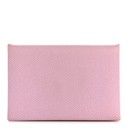 Hermes Epsom Calvi Card Case Mauve Sylvestre 1 of 11