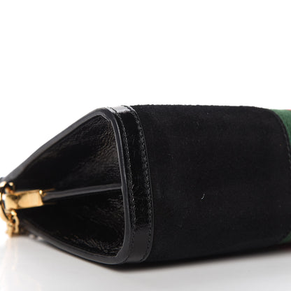 Gucci Suede Patent GG Web Small Ophidia Chain Shoulder Bag Black 6 of 10