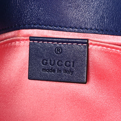 Gucci Velvet Matelasse Mini GG Marmont Shoulder Bag Cobalt Blue 6 of 11