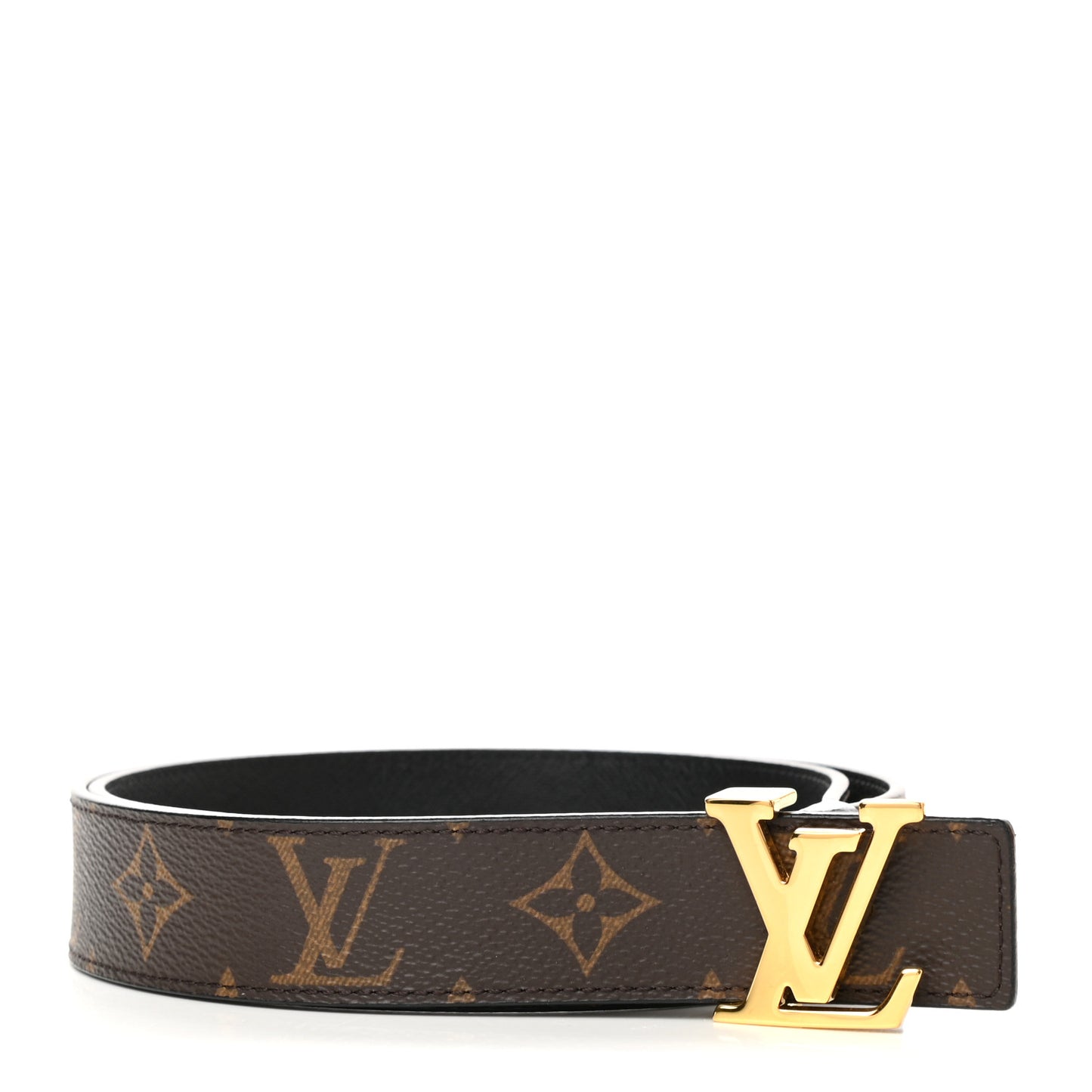 Monogram Calfskin 40mm LV Initiales Reversible Belt 97 30 Brown