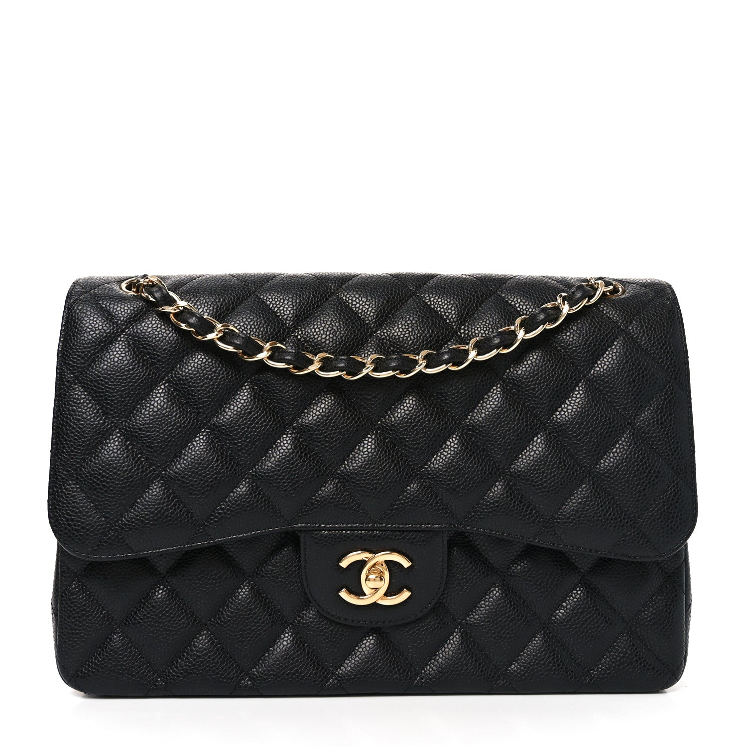 Chanel Caviar Quilted Jumbo Double Flap Black 1 of 11