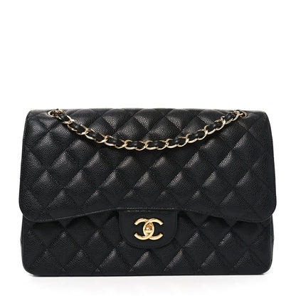 Chanel Caviar Quilted Jumbo Double Flap Black 1 of 11