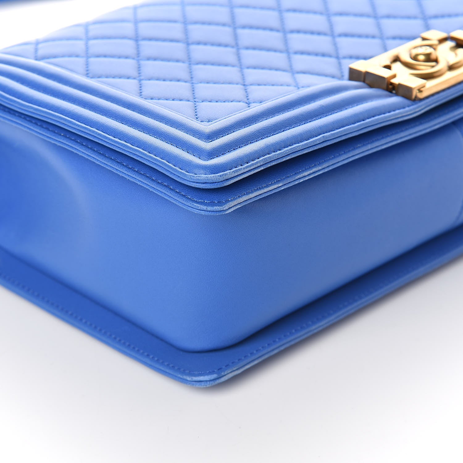Chanel Lambskin Quilted New Medium Boy Flap Blue 10 of 10