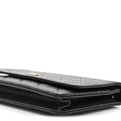 Chanel Caviar Quilted Wallet On Chain WOC Black 10 of 12