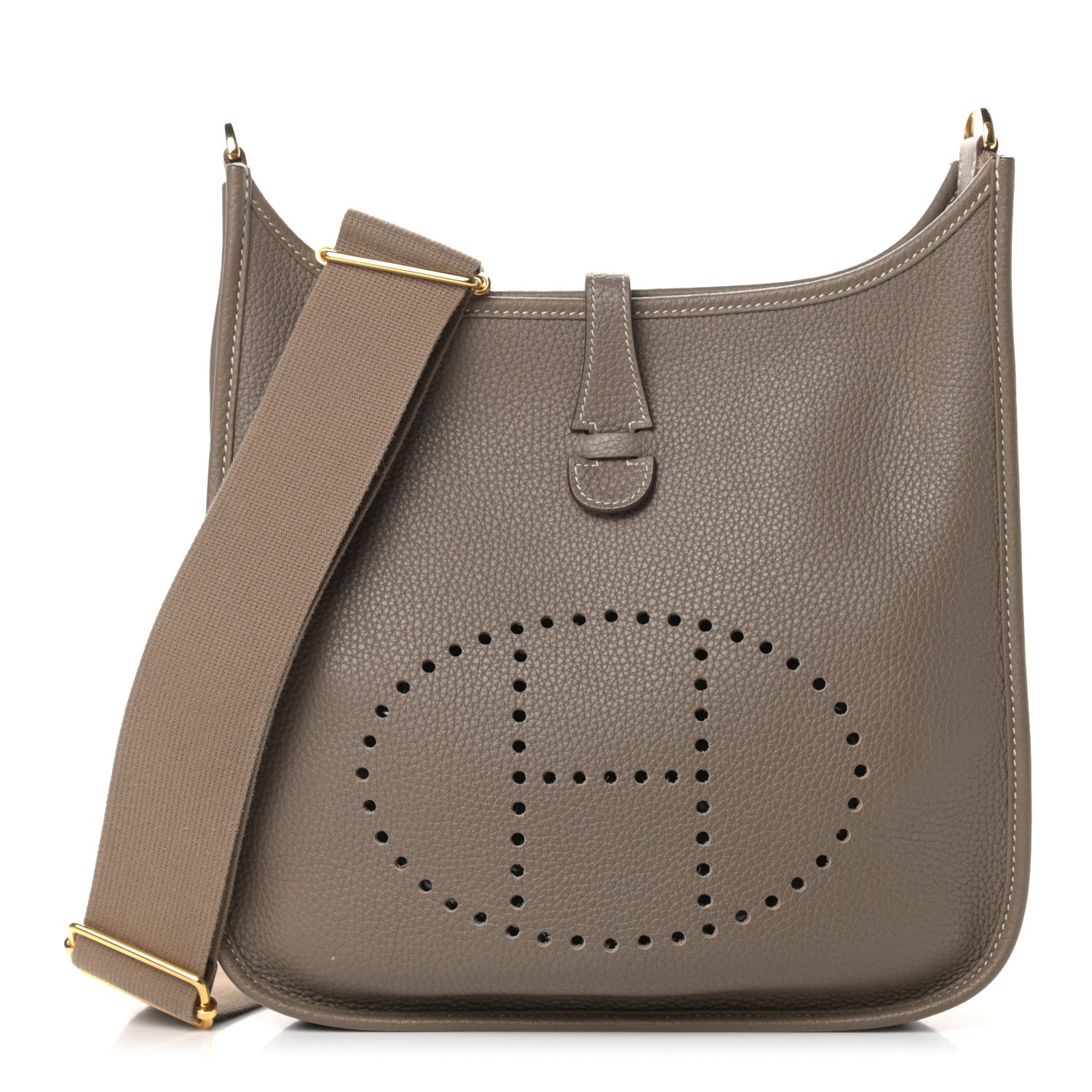 Hermes Taurillon Clemence Evelyne III PM Etoupe 1 of 11